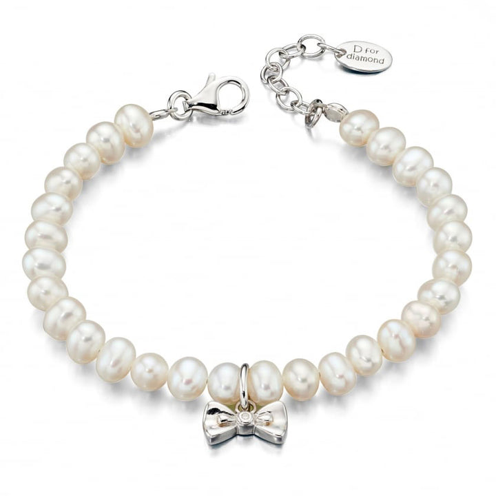 D for Diamonds Freshwater Pearl Bow Bracelet