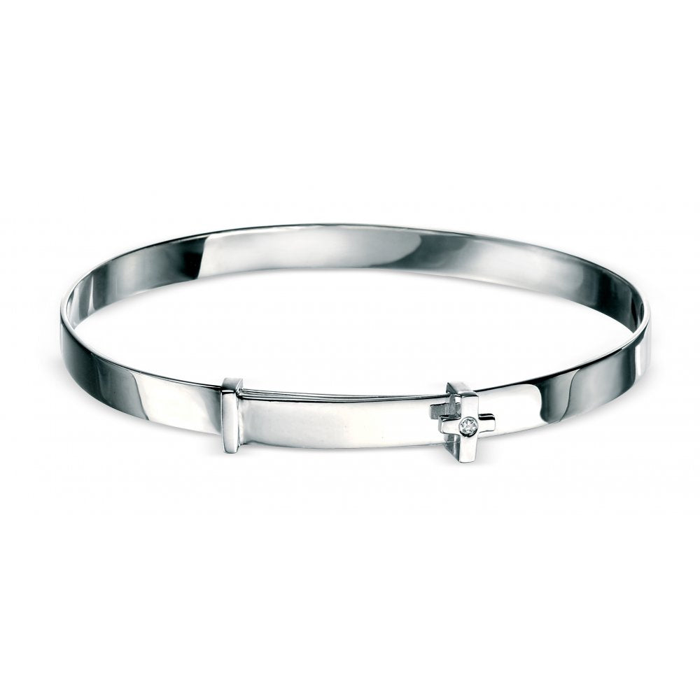 Childs D for Diamond Childs Cross Baby Bangle - Michael Jones Jeweller
