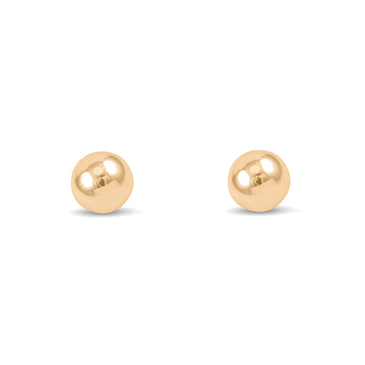 Yellow Gold 18ct 4mm Ball Stud Earrings - Michael Jones Jeweller