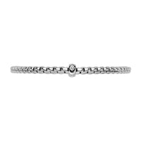 FOPE Flex'it Eka 18ct White Gold 0.01ct Diamond Set Bracelet Medium - Michael Jones Jeweller
