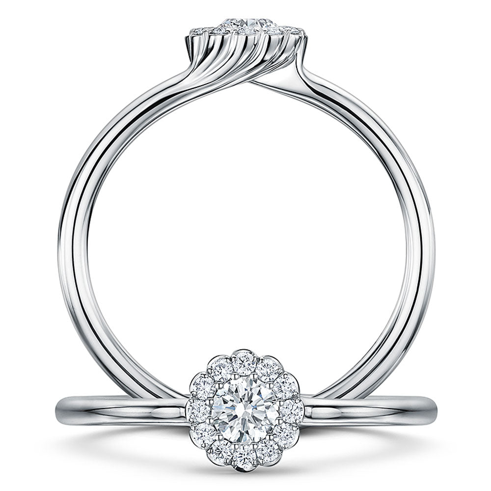 Andrew Geoghegan Cannelé Twist Petit 0.15ct Diamond Platinum Ring - Michael Jones Jeweller