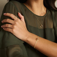 Clogau Forever Yours 9ct Solid Gold Kiss Double-Chain Bracelet with Diamonds CGKDBR