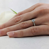 Classic Oval Solitaire 0.30ct D VS2 Diamond Platinum Ring