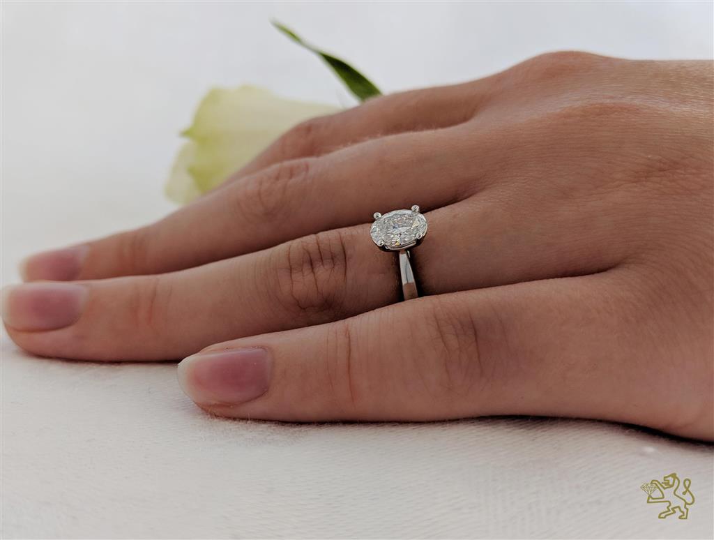 Classic Oval Solitaire 0.71ct D VS2 Diamond Platinum Ring - Michael Jones Jeweller