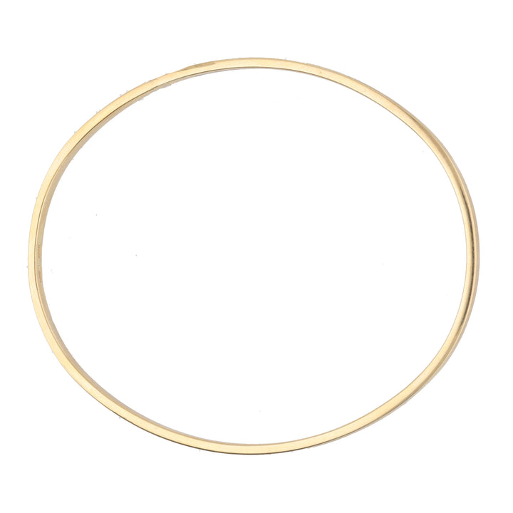 Solid Oval 9ct Yellow Gold Bangle - Michael Jones Jeweller