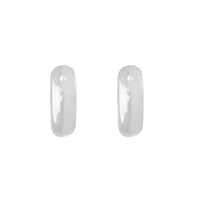 Small 9ct White Gold Hoop Earrings - Michael Jones Jeweller