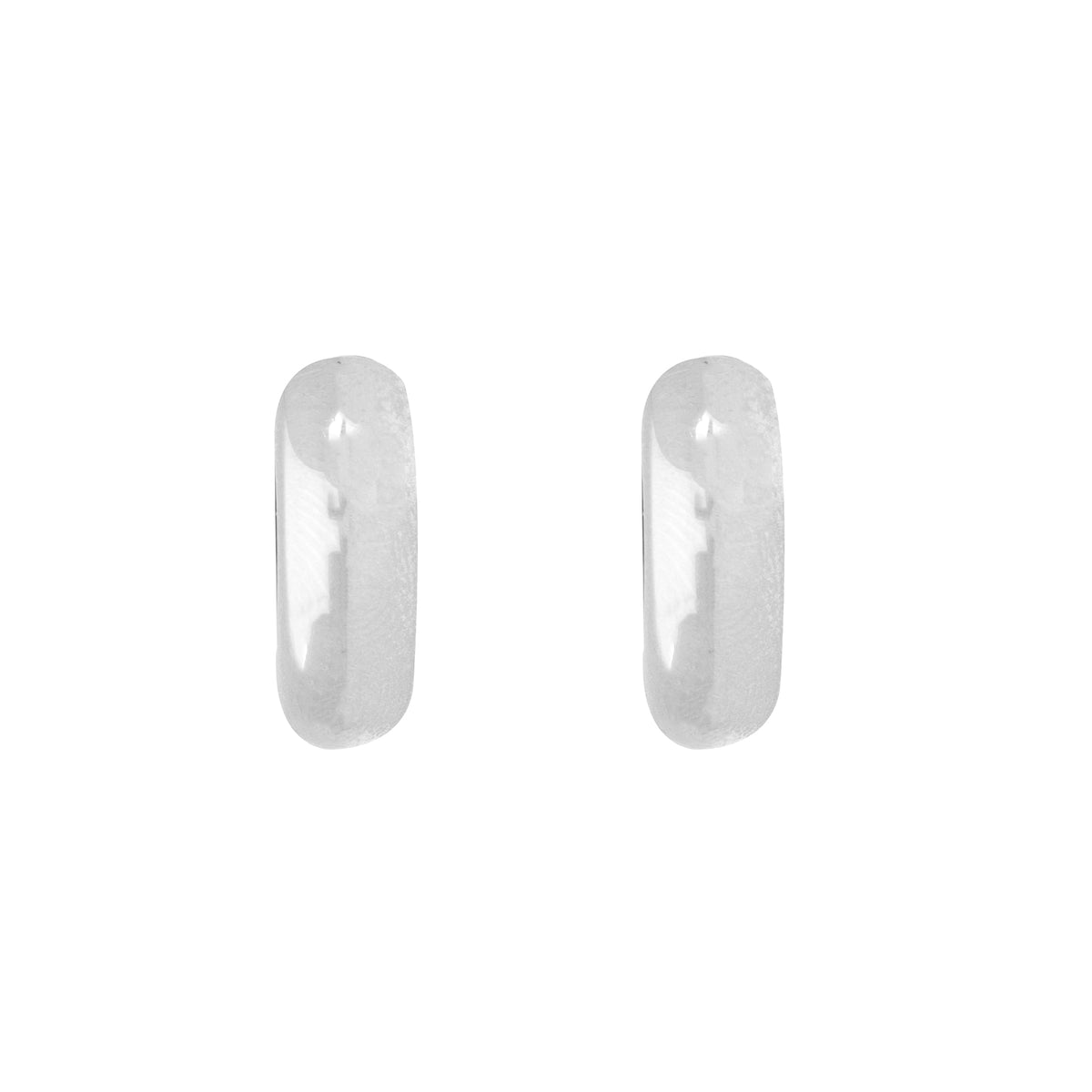 Small 9ct White Gold Hoop Earrings - Michael Jones Jeweller