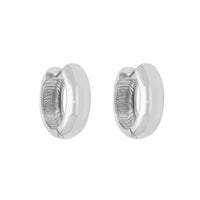 Small 9ct White Gold Hoop Earrings - Michael Jones Jeweller