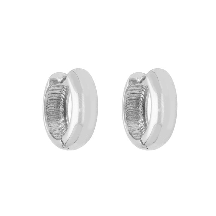 Small 9ct White Gold Hoop Earrings