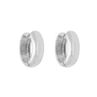 Small 9ct White Gold Hoop Earrings
