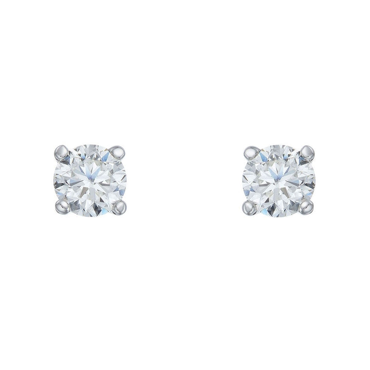 Diamond 1.00ct Platinum Stud Earrings - Michael Jones Jeweller