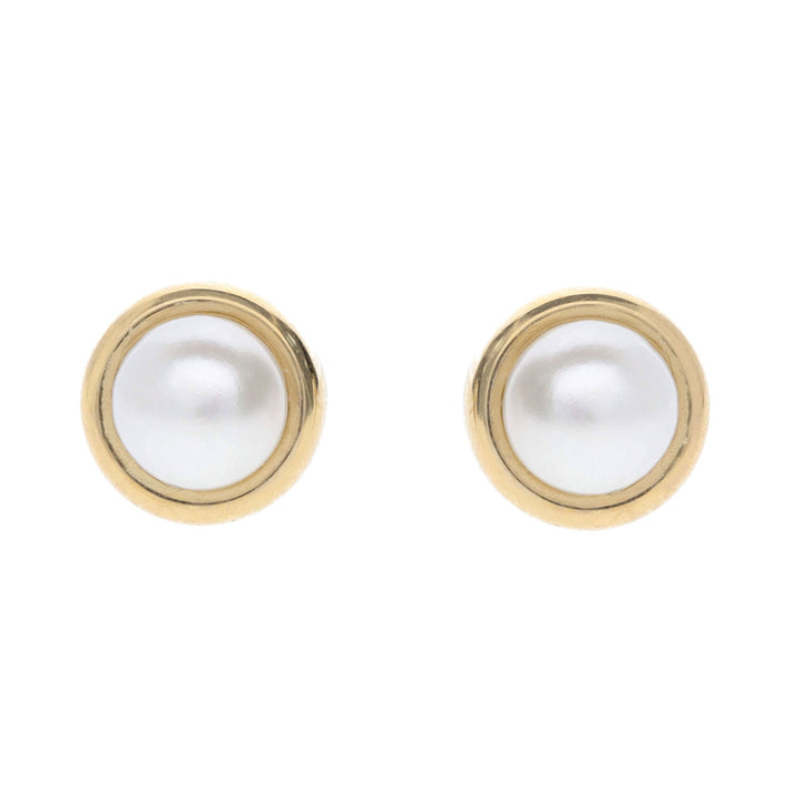 Freshwater Pearl 9ct Yellow Gold Stud Earrings - Michael Jones Jeweller