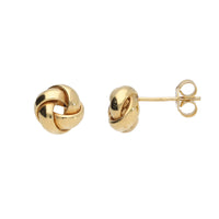 Four Strand 9ct Yellow Gold Knot Stud Earrings