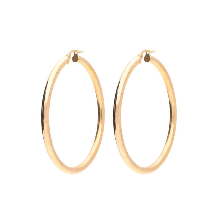 45mm Polished 9ct Yellow Gold Hoop Earrings - Michael Jones Jeweller