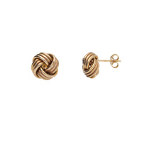 Multi Strand 9ct Yellow Gold Knot Stud Earrings