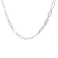 Boat Link 9ct White Gold Necklace