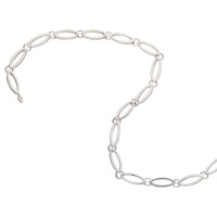 Boat Link 9ct White Gold Necklace