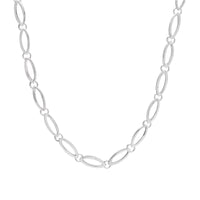 Boat Link 9ct White Gold Necklace