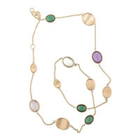 Multi Gemstone 9ct Yellow Gold Necklace