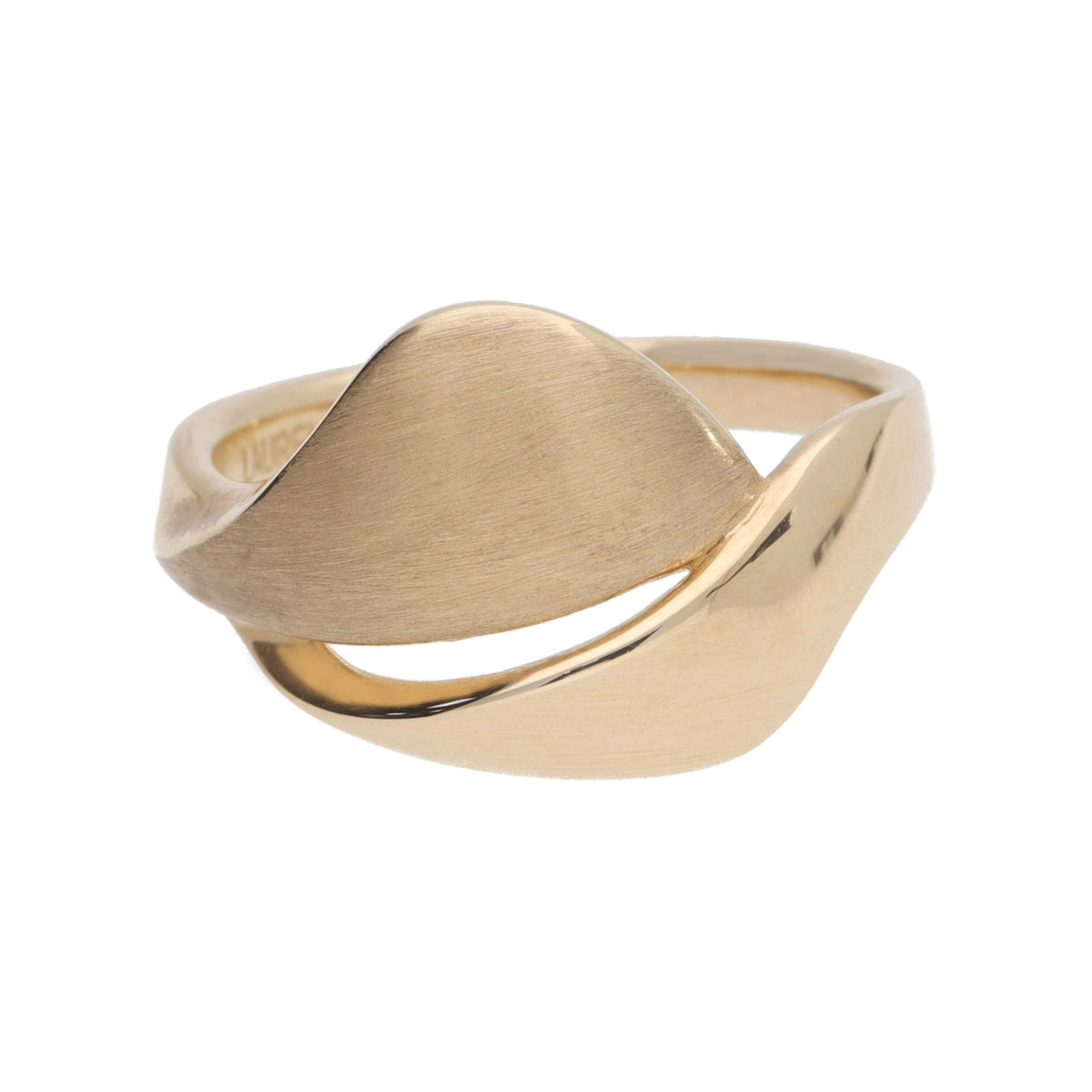 Polished 9ct Yellow Gold Split Blade Ring (P) - Michael Jones Jeweller