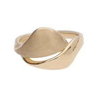 Polished 9ct Yellow Gold Split Blade Ring (P)