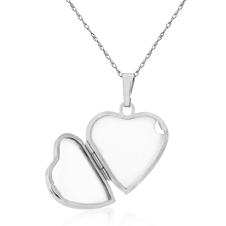 Engraved Heart Silver Locket - Michael Jones Jeweller