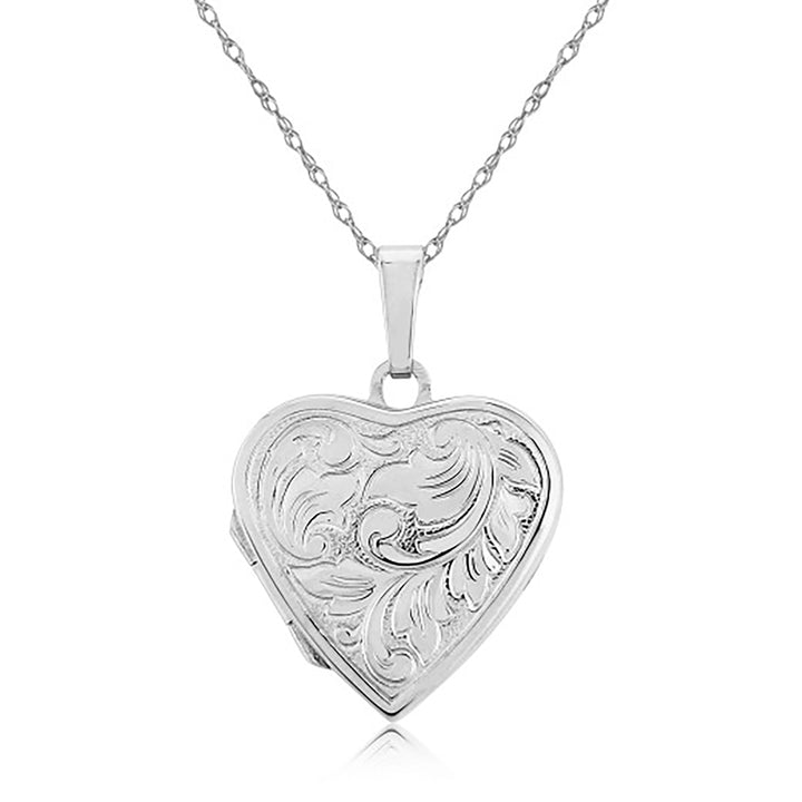 Engraved Heart Silver Locket - Michael Jones Jeweller