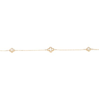 Mother of Pearl 9ct Yellow Gold Clover Bracelet - Michael Jones Jeweller