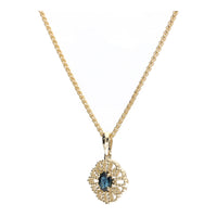 Blue Sapphire 9ct Yellow Gold Pendant - Michael Jones Jeweller