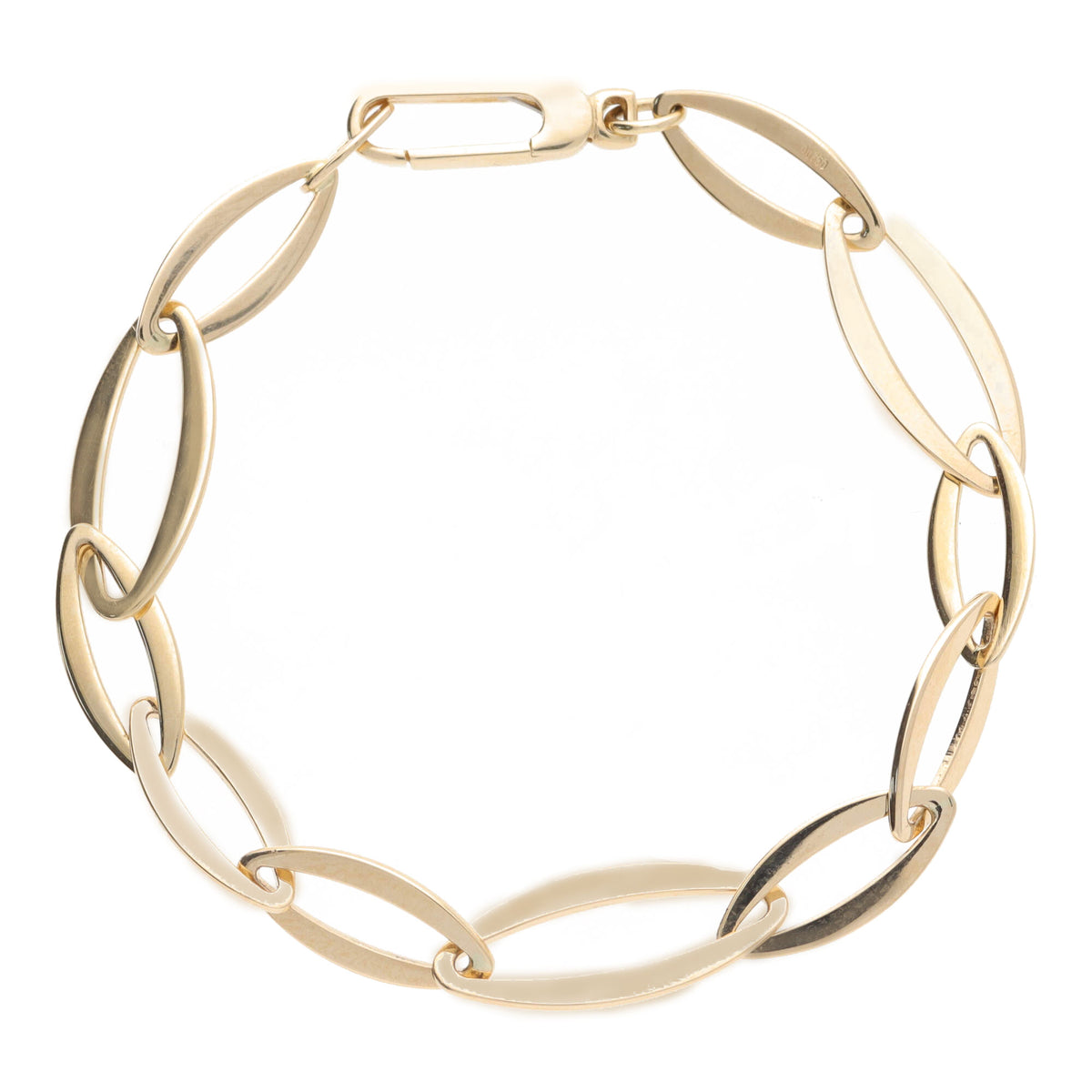 Marquise Shaped 18ct Yellow Gold Linked Bracelet - Michael Jones Jeweller