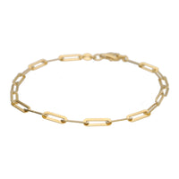 Elongated Oval Link 18ct Yellow Gold Bracelet