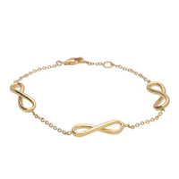 Infinity Link 9ct Yellow Gold Bracelet - Michael Jones Jeweller