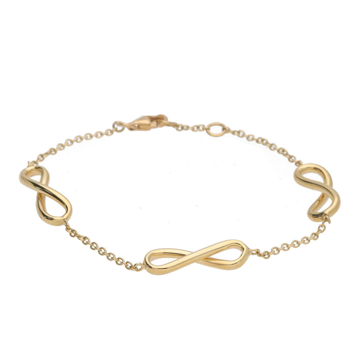 Infinity Link 9ct Yellow Gold Bracelet - Michael Jones Jeweller