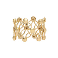 Petal Patterned 18ct Yellow Gold Expandable Ring - Michael Jones Jeweller