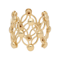 Petal Patterned 18ct Yellow Gold Expandable Ring - Michael Jones Jeweller