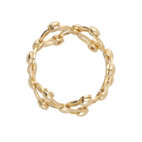 Petal Patterned 18ct Yellow Gold Expandable Ring - Michael Jones Jeweller