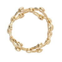 Petal Patterned 18ct Yellow Gold Expandable Ring - Michael Jones Jeweller