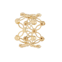 Petal Patterned 18ct Yellow Gold Expandable Ring - Michael Jones Jeweller