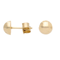 Faceted 9ct Yellow Gold Domed Stud Earrings