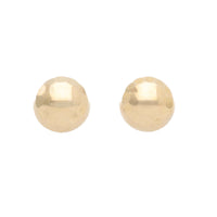 Faceted 9ct Yellow Gold Domed Stud Earrings