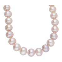 Pink 10mm Freshwater Pearl 14ct White Gold Necklace - Michael Jones Jeweller