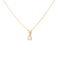 Diamond 0.15ct 9ct Yellow Gold Solitaire Pendant - Michael Jones Jeweller