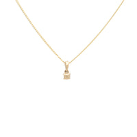 Diamond 0.15ct 9ct Yellow Gold Solitaire Pendant - Michael Jones Jeweller