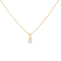 Diamond 0.15ct 9ct Yellow Gold Solitaire Pendant - Michael Jones Jeweller