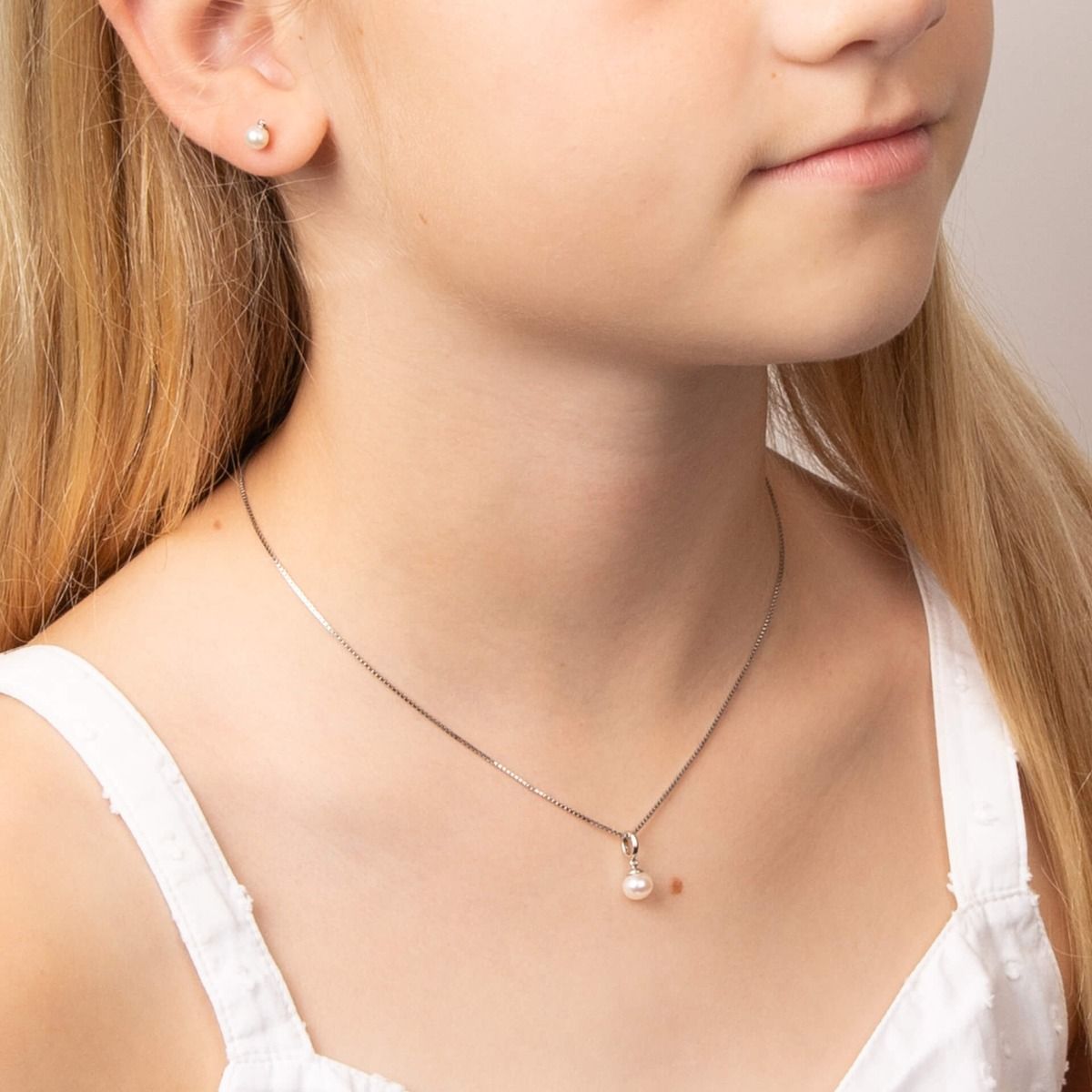 D for Diamond Pearl Stud Earrings - Michael Jones Jeweller