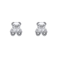 D for Diamond Child's Teddy Bear Stud Earrings - Michael Jones Jeweller