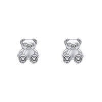 D for Diamond Child's Teddy Bear Stud Earrings - Michael Jones Jeweller