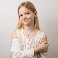 D for Diamond Child's Pink Flower Stud Earrings