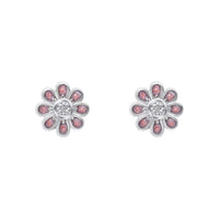 D for Diamond Child's Pink Flower Stud Earrings - Michael Jones Jeweller