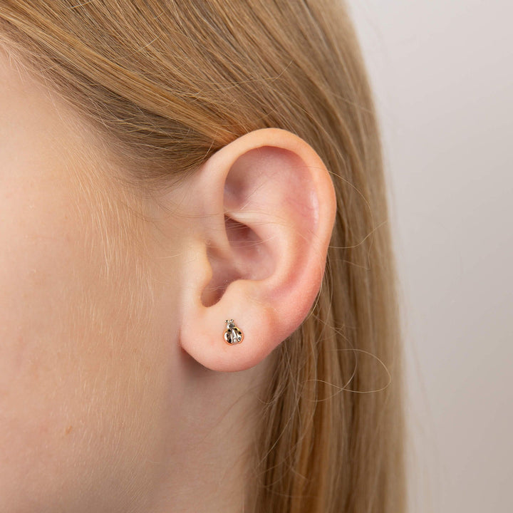 D for Diamond Children's Ladybird Stud Earrings - Michael Jones Jeweller